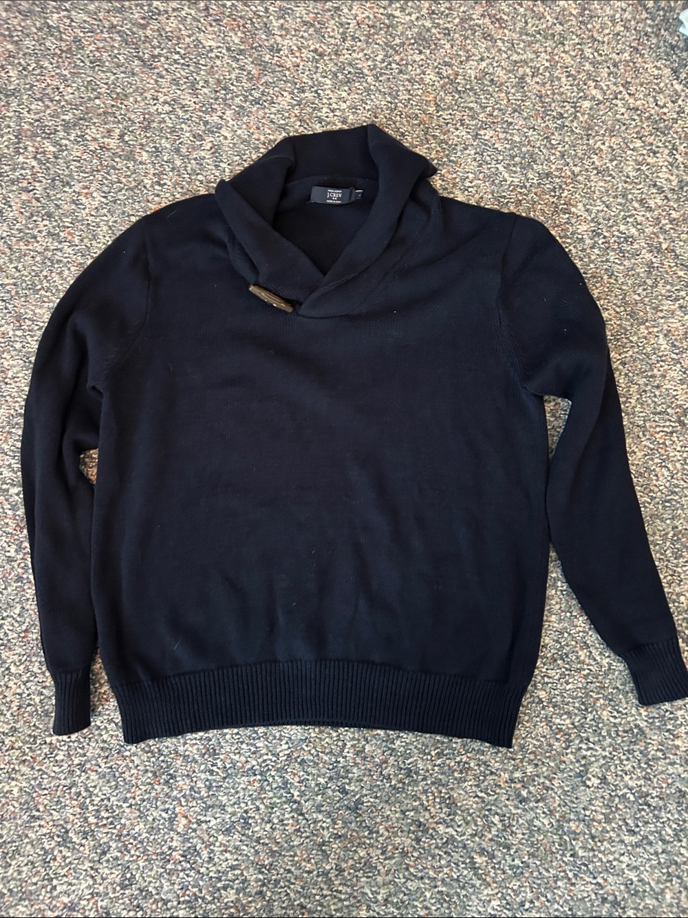 J. Crew Navy Shawl Collar Turtleneck Sweater